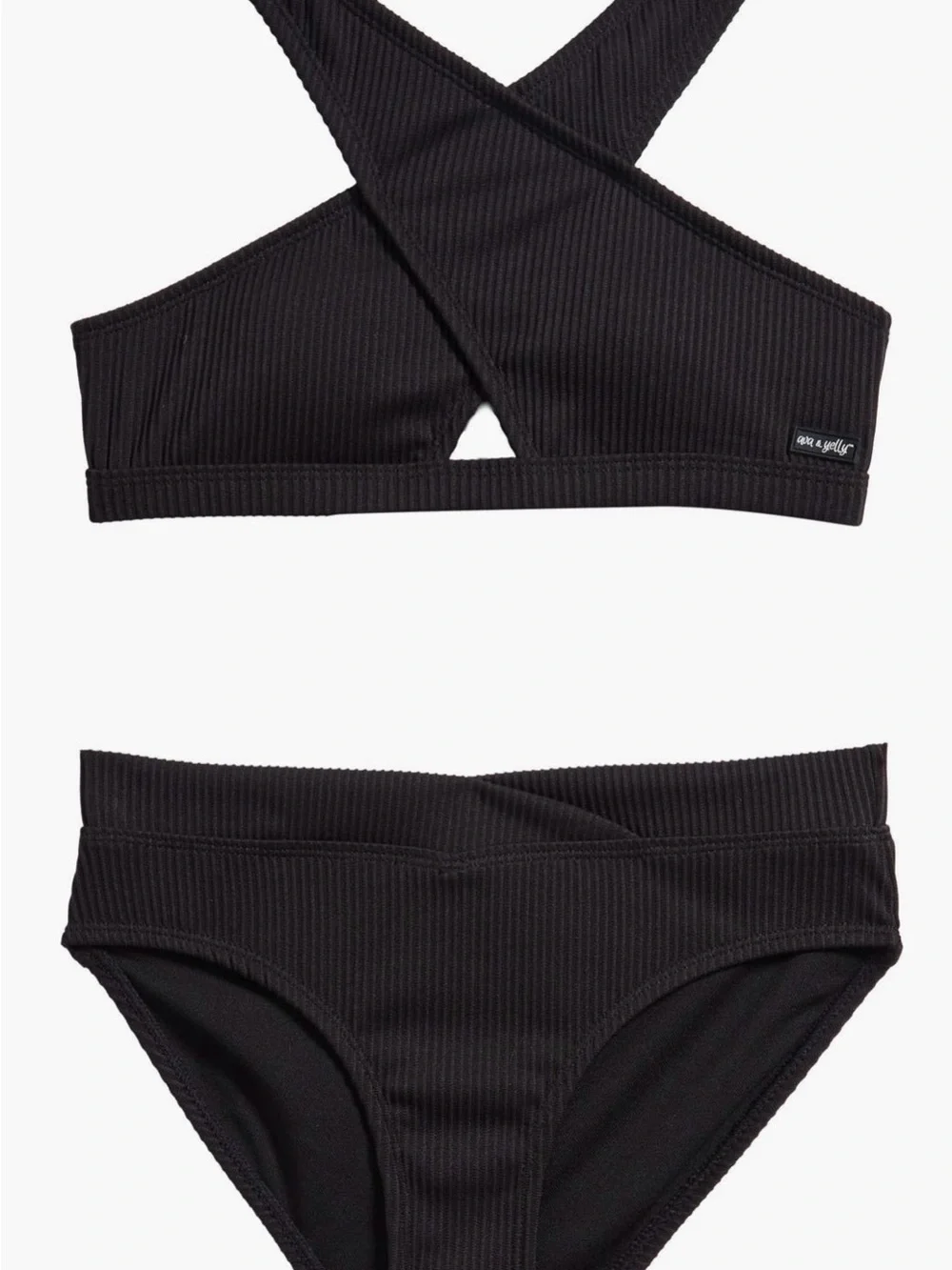 NWOT Ava & Yelly Kids' Cross Front Two-Piece Swimsuit (Big Kid) Sz 14